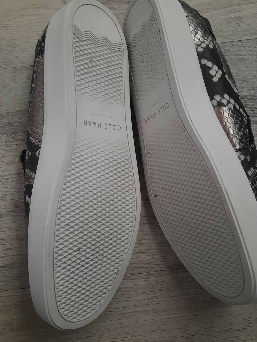 Cole Haan Black & Gray Snake-Print Slip-On Sneakers - Picture 7 of 8